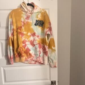 Best Buds Tie Dye Hoodie Medium Festival Streetwear Graphic Pullover